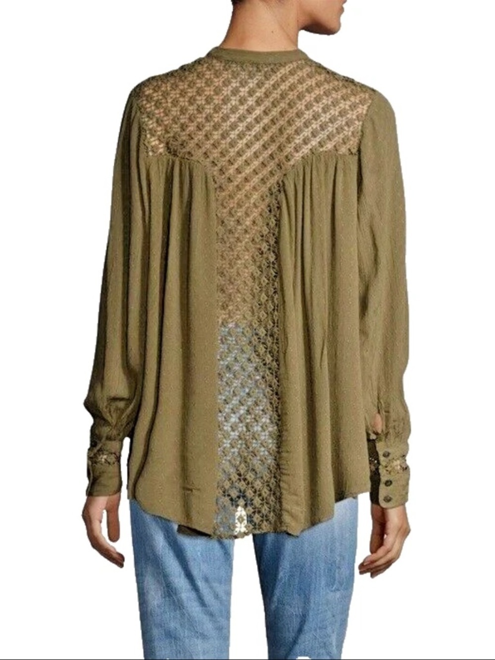 FREE PEOPLE | The Best Crochet Button Down Blouse - Picture 3 of 9